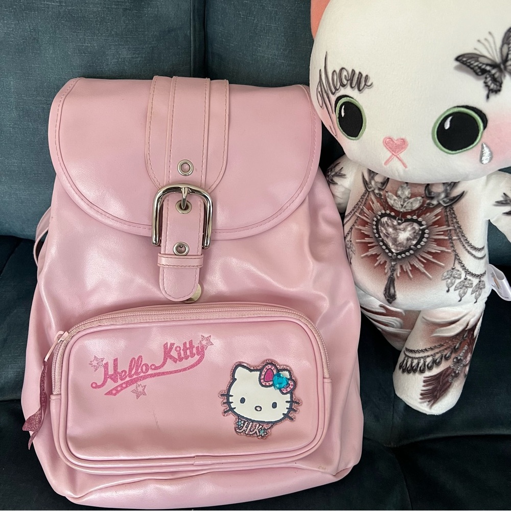 Hello Kitty Pink vintage Backpack with Front Pocket